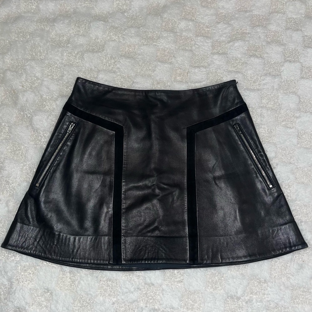 Women’s Rag & Bone Lamb Leather & Suede Skirt • Size 4